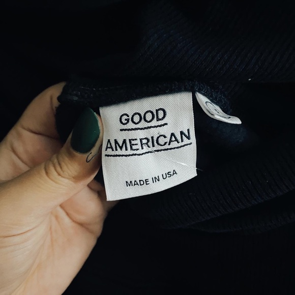 NWT good american cold shoulder sweatshirt - Picture 6 of 7